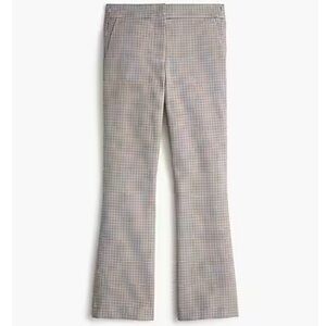 J. Crew Factory Plaid Boot Cut Pants - Black and White